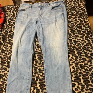 Light blue jeans.